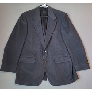 VTG Lord & Taylor 100% Cashmere Sport Coat 44R Gray Blazer Jacket Soft